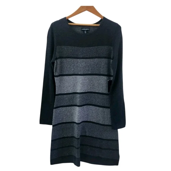 Cynthia Rowley Charcoal Gray Sweater Dress Womens Size Large New NWT - Picture 1 of 8